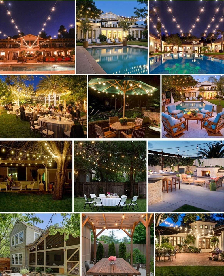 Outdoor Patio String Lights,10Ft Edison Bulb String Lights for Patio
