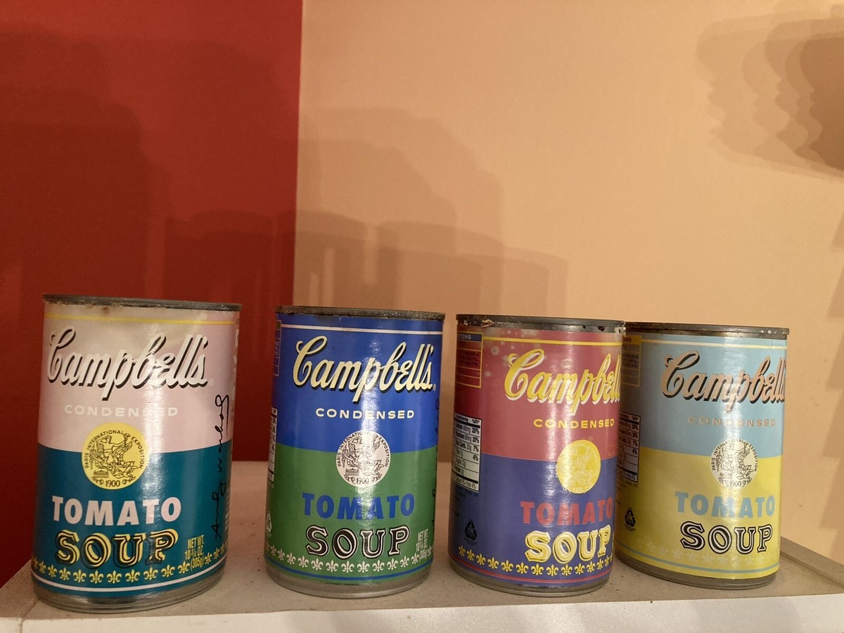 CAMPBELL'S ANDY WARHOL POP ART 50TH ANNIVERSARY TOMATO SOUP CAN