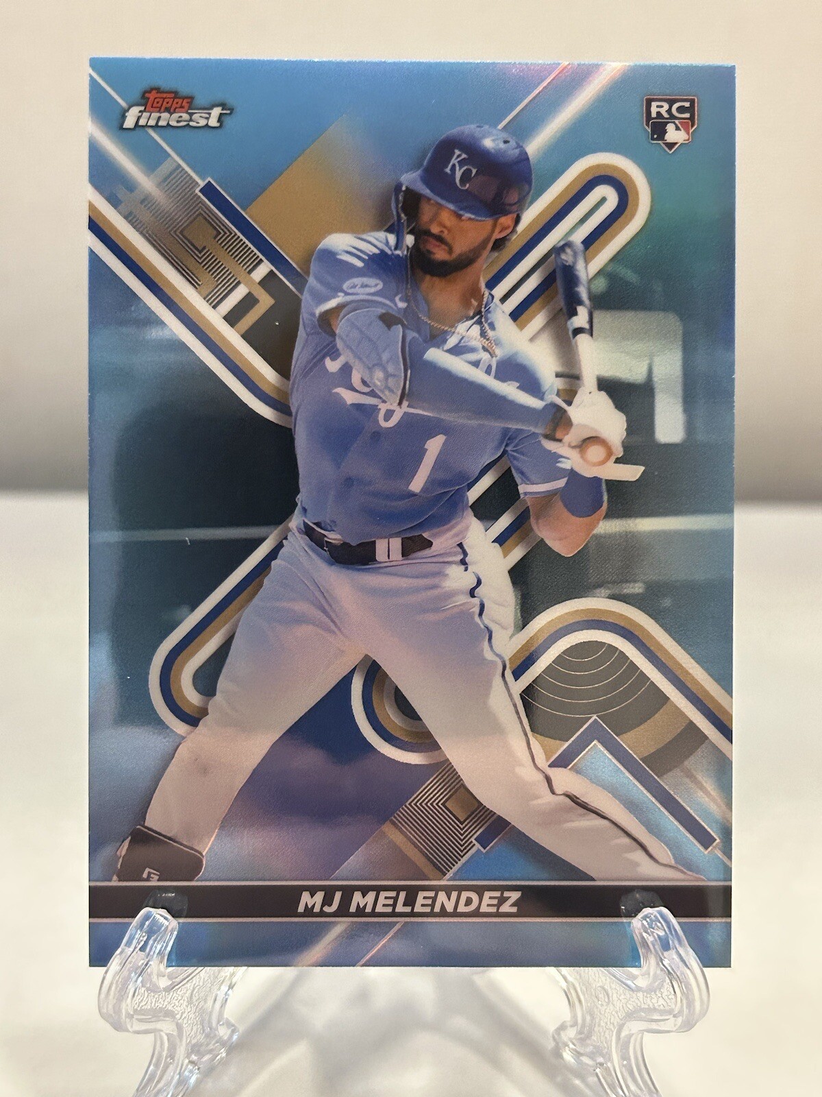 MJ MELENDEZ 2022 Topps Finest Refractor Sky Blue #57 RC /300 Kansas City Royals
