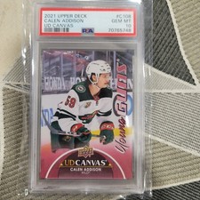 2021-22 Upper Deck Young Guns Canvas Calen Addison # C108 PSA 10 GEM MINT  WILD