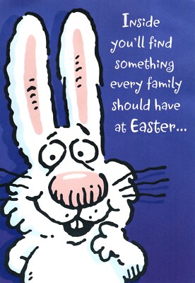Funny Happy Easter To Great Parents Bunny Hallmark Greeting Card 