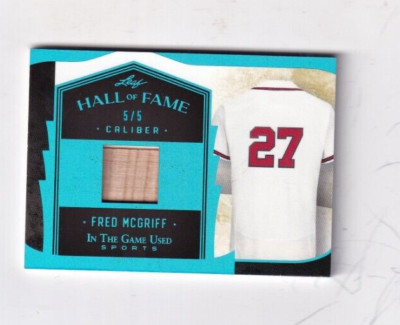 2022 FRED MCGRIFF LEAF ITG SPORTS GU BAT RELIC 5/5 ATLANTA BRAVES