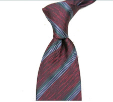 New Classic Striped Red Blue Green JACQUARD WOVEN 100 Silk Men's Necktie Tie