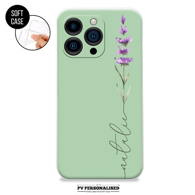 Personalisierte Handyhülle Dein Name Silikon Cover für iPhone 11 12 13 14 15 XR