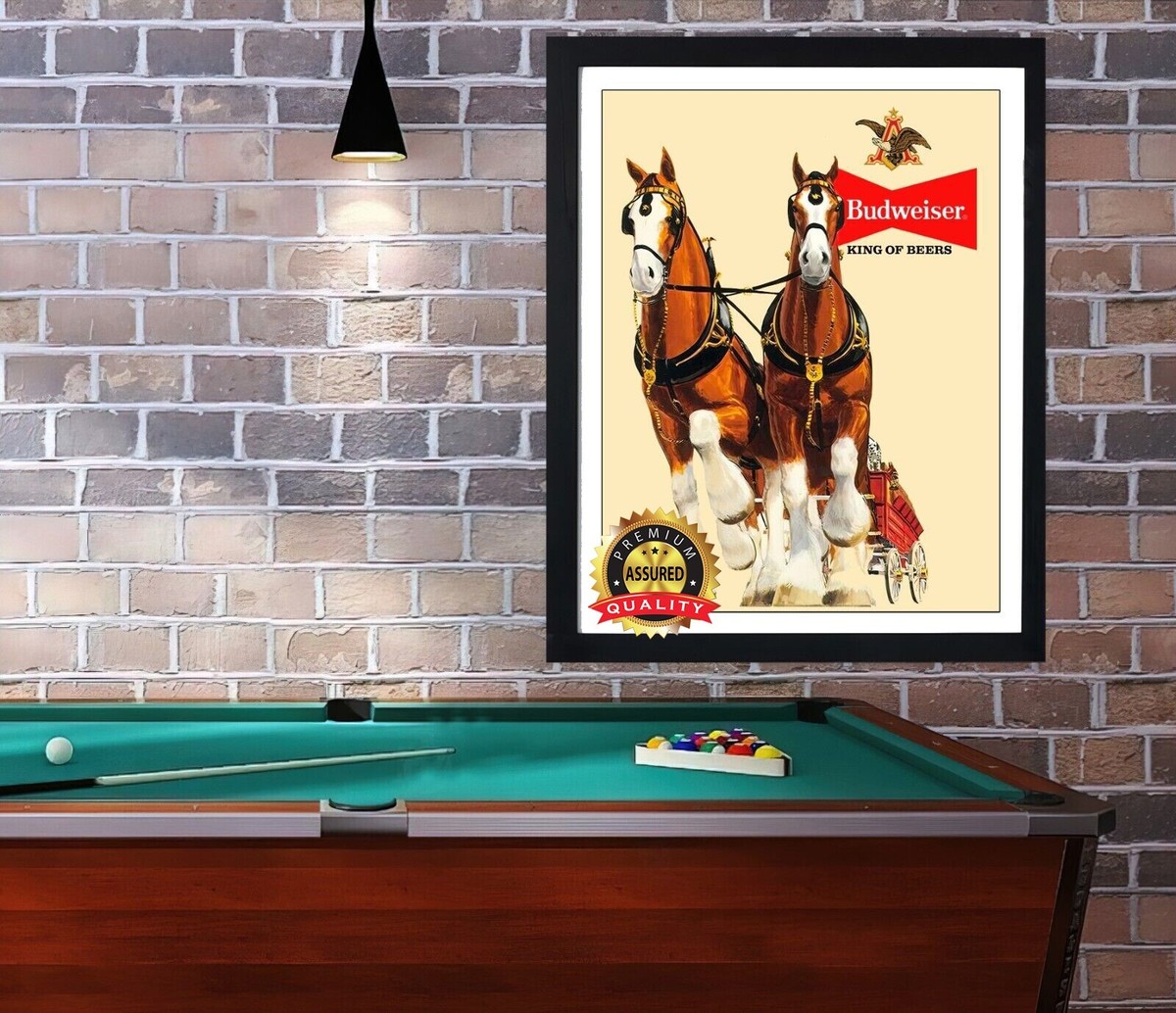 Budweiser - Clydesdales - King of Beers - Metal Beer Sign 11 x 14