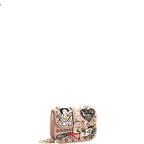 Valentino Garavani Glam Lock Shoulder Bag Embroidered Leather Small - Picture 2 of 8