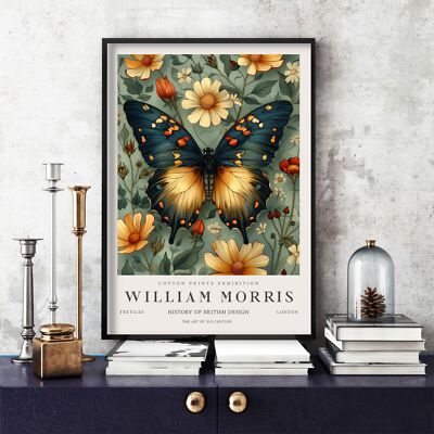 William Morris Druck, William Morris Ausstellung Poster Schmetterling (63c)