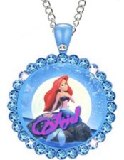 Fairytale Princess Ariel Disney Little Mermaid Unique Rhinestone Cabo Necklace