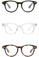 J.Crew Womens Blue-Light Blocking Glasses With Carrying Pouch & Cleaning Cloth