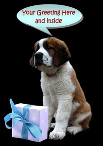 Personalised St Saint Bernard Dog Birthday Any Occasion Card Illustrated Insert Ebay