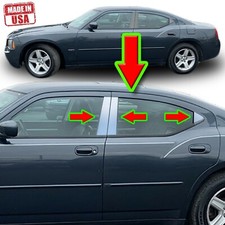 Chrome Pillar Trim For Dodge Charger 06-10 6pc Set Door Cover Mirrored Post