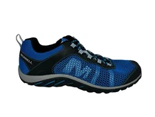 Merrell Mens 9 Shoes Blue Riverbed Hiking Trail Outdoor Lace Up Sneakers EUC