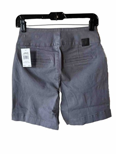 Jag womens Twill Shorts 0 Grey Ainsley Pull On Divine Chino 8 inch inseam - Picture 3 of 9