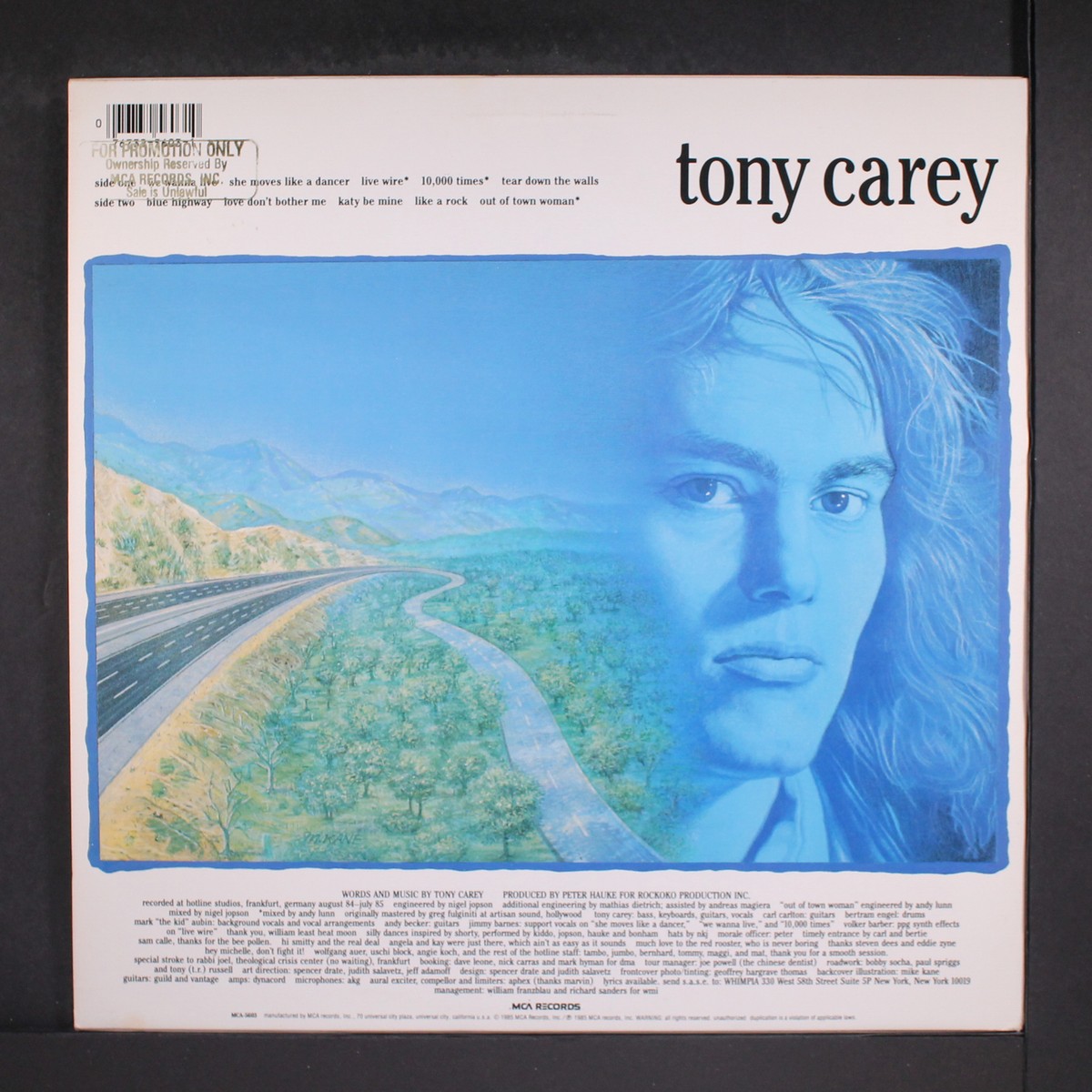 ポップス+ロック(洋楽) CD Tony Carey Blue Highway  MCD05603 MCA Records (2) /00110 ポップス+ロック(洋楽) CD Tony Carey Blue Highway MCD05603