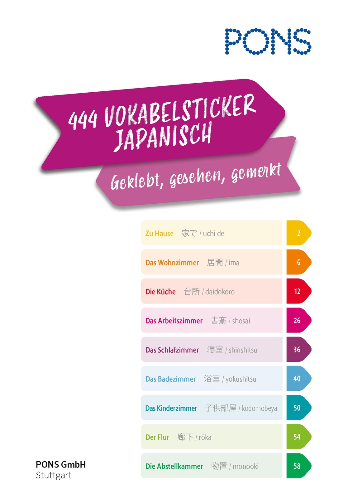Thumbnail - Pons 444 Vokabelsticker Japanisch 9783125162921