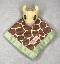 Disney Baby Lion King Simba Lovey Brown Giraffe Print Plush Security Blanket