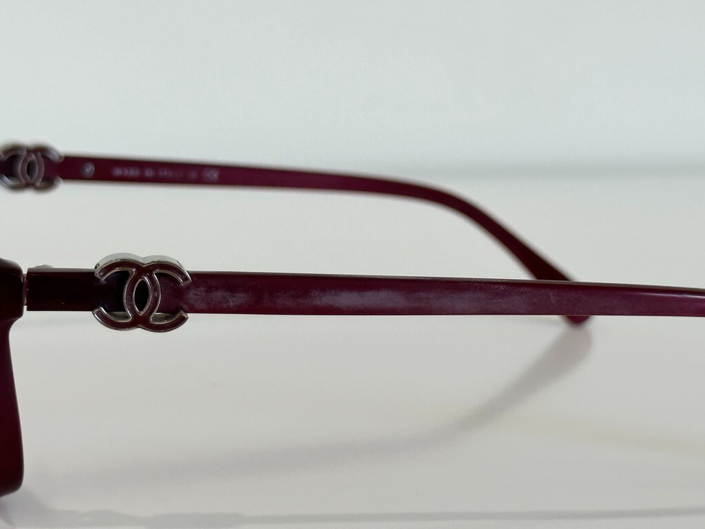 Chanel 3234 c.1189 Rectangle Burgundy Red Eyeglasses Optical Frame
