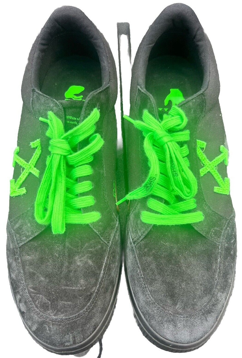 Off White Low Vulcanized Black Green Men Size 48 US 15 NEW