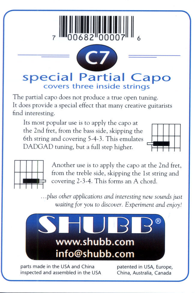 Shubb Special Capo parziale C7 nichel lucido foto 2