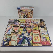 Vtg Favorite Snacks Puzzle White Mountain 1000 Pc RARE COMPLETE Popcorn HTF 1315