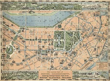 Pictorial Boston, Massachusetts Railway Map Wall Art Poster Print Decor Vintage