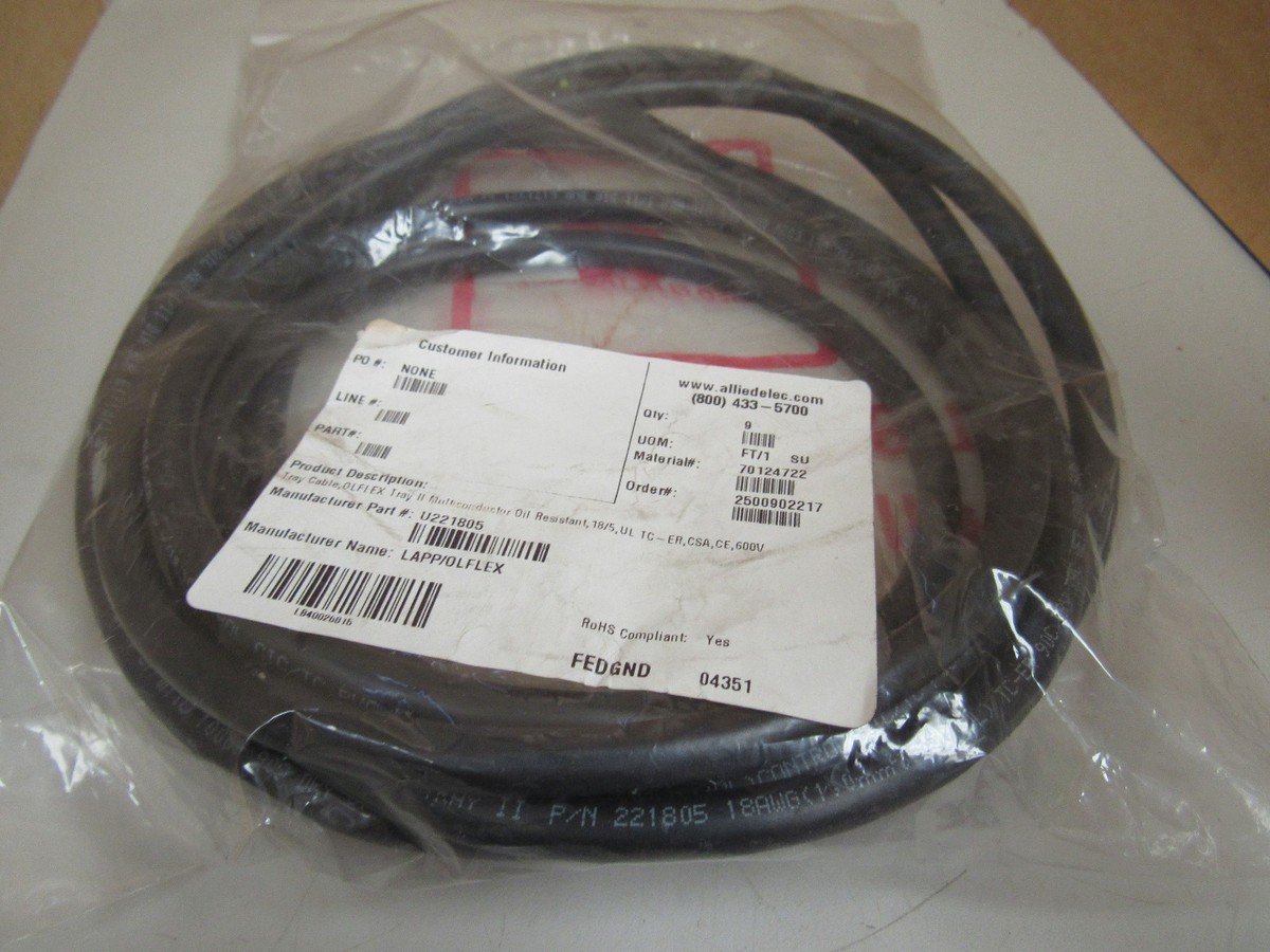 NEW LAPP OLFLEX TRAY CABLE TRAY II MULTICONDUCTOR 18/5 600V