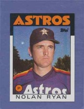 RED/PINK INK ERROR 1986 Topps Nolan Ryan #100 HOF Astros ULTRA HIGH GRADE