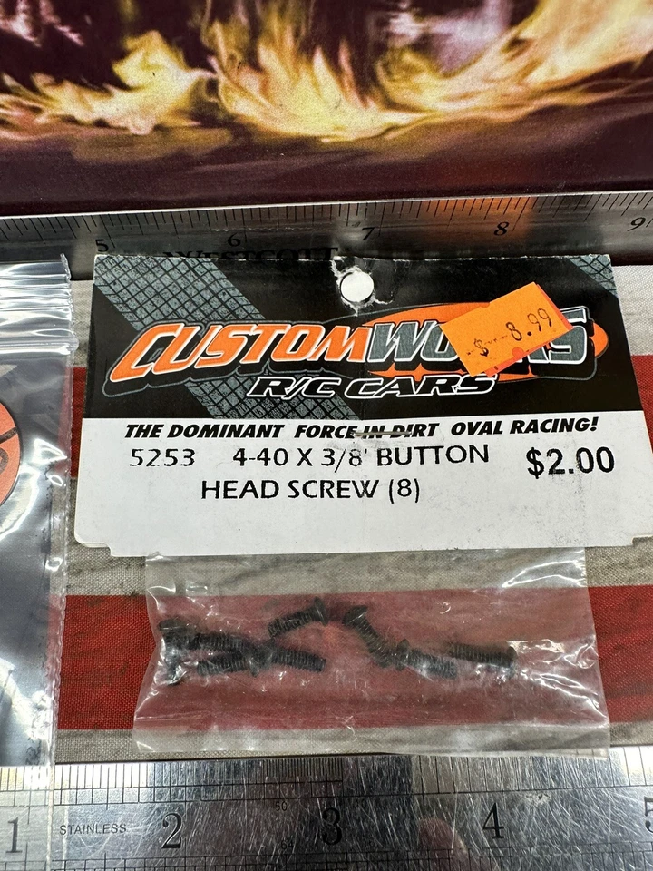 Custom Works 5253 4-40x3/8" Button Head Screw: 8pc. - Image 4 of 4