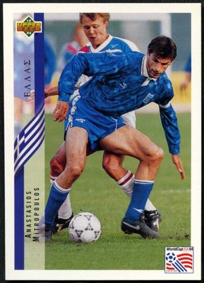 tarjeta ENG//GER Grecia #112 World Cup USA/'94, C385 Fenómeno Mitropoulos