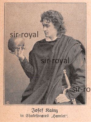 Josef Kainz in Shakespeares Hamlet - 1907 ~5x7cm