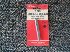 Vintage " NOS "  K-D Tools # 2304 8 MM Serrated Wrench For 12 Point Metric 