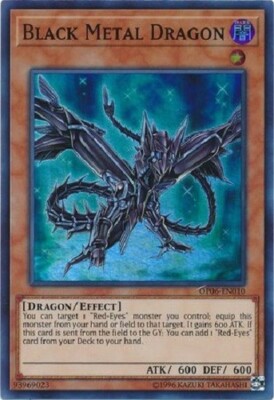 *** BLACK METAL DRAGON *** SUPER RARE OP06-EN010 OTS PACK YUGIOH!