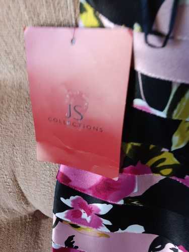 JS Collections Floral Formal Halter Dress w/ Shawl Size 14 NWT - was $179.00 - Picture 7 of 18