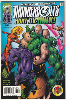   THUNDERBOLTS #34 Hunt the Hulk!, Marvel Comics 2000 US-COMICHEFT TOP Z1