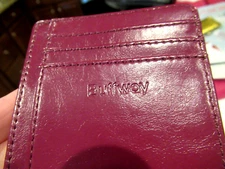 Buffway purple card wallet, 8 slots