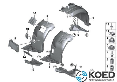 BMW Abdeckung Radhaus unten links 51718040101