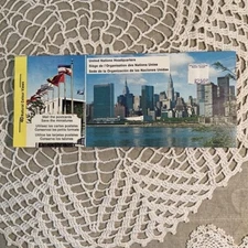 Vintage United Nations Souvenir Postcard Book 40 Cards Unused