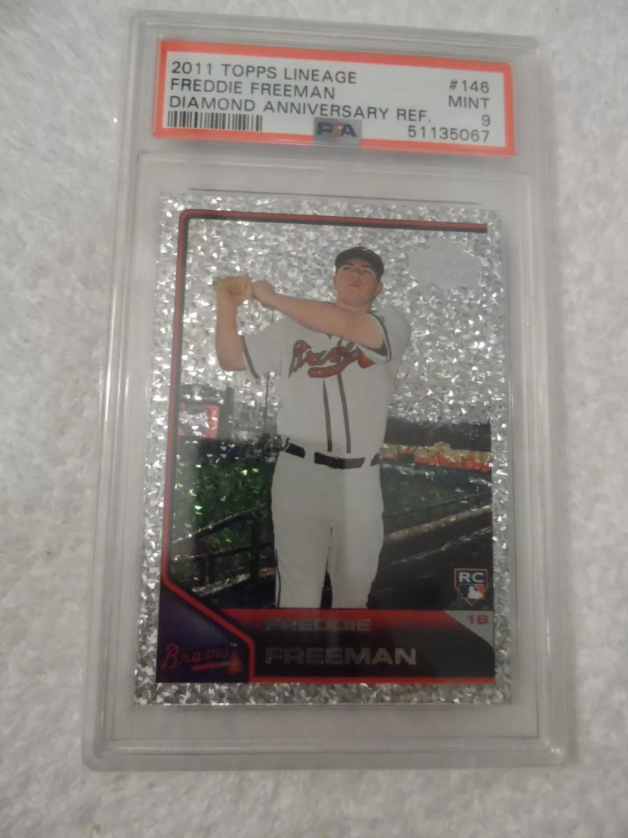 2011 Topps Lineage #146 Freddie Freeman Braves RC Rookie Diamond Ann. Ref. PSA 9