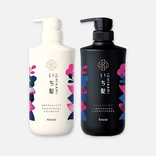 Kracie ICHIKAMI  Smooth & Sleek Care Shampoo & Conditioner Set - 480ml