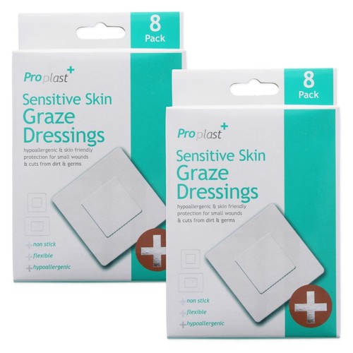 16x SENSITIVE SKIN PLASTERS First Aid Graze Wound Cut Flexible Durable