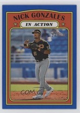 2021 Topps Heritage Minor League Edition Blue Border 89/99 Nick Gonzales 10q4