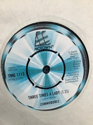 Commodores. Three times a lady. 7  single.   1978; Motown