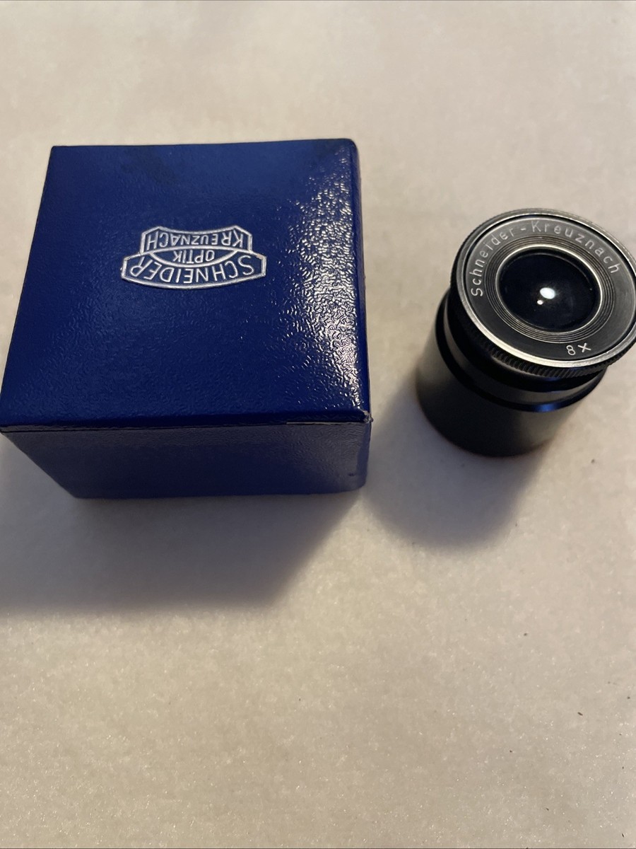 Vintage Schneider Kreuznach 8x Red Rim Lupe Loupe Made in Germany