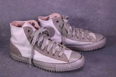 Converse Sneaker All Star Classic Mid Chucks Boots Gr. 40 Leder grau BC1571