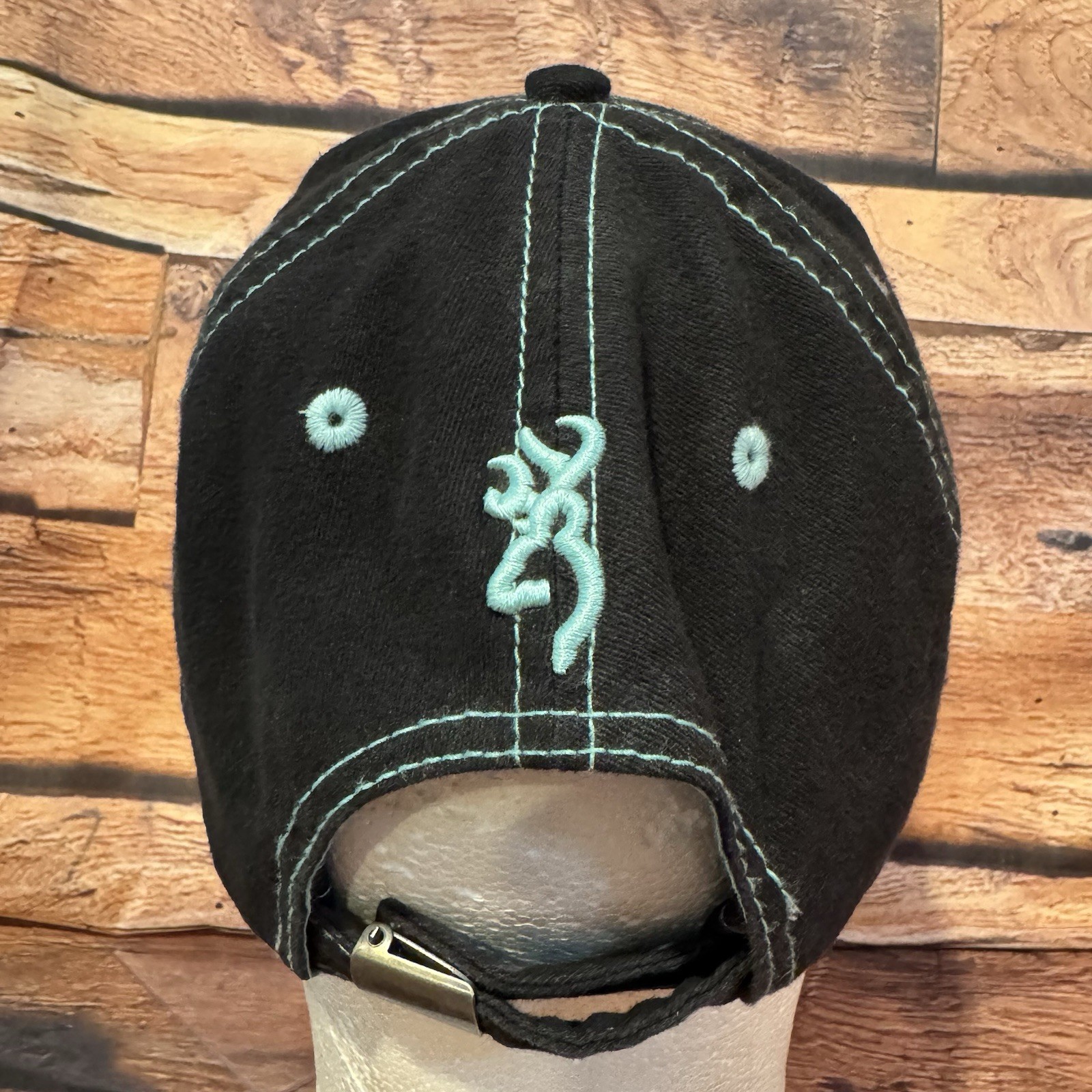 Browning Hat Cap Adjustable Strapback Black & Blu… - image 3