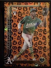 2025 Topps Baseball Update Denzel Clarke Pumpkin Foil Short Print Athletics (RC)