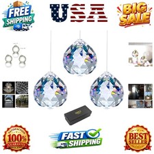 Clear Glass Crystal Ball Prism Pendant Suncatcher 40 mm