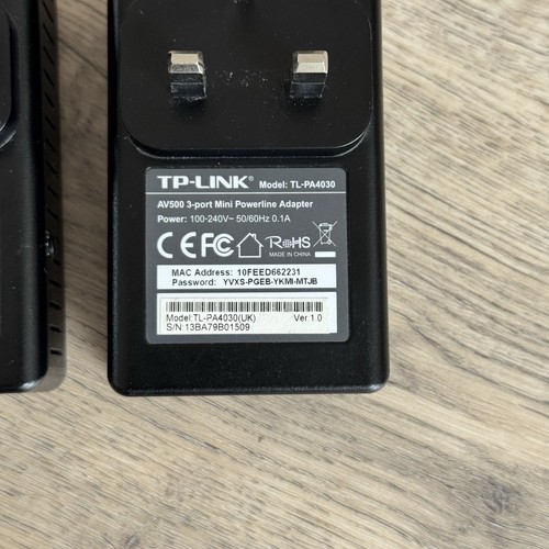 TP-Link TL-PA4030 AV500 3-Port Mini Powerline Adapter Starter Kit + TL-PA211 - Photo 8/9