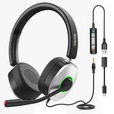 Wantek Headset 3.5mm/USB/Type-C with Noise Cancelling Microphone for PC/Mobile
