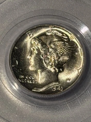 1943-D Mercury Dime PCGS MS67FB Full Bands Silver 10C Gem BU OGH